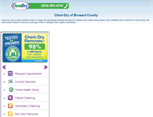 Tablet Screenshot of chemdryofbrowardcounty.com